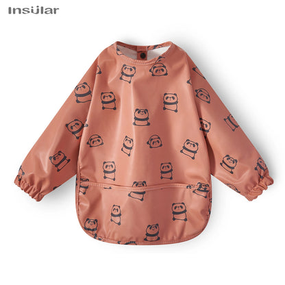 Waterproof Long-Sleeve Baby Bib with Pocket – Full-Cover Feeding Apron for Mess-Free Mealtime - Kidzy Market