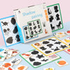 Wooden Shadow Matching Shape Sorter - Montessori Memory Match Puzzle for Toddlers 3+