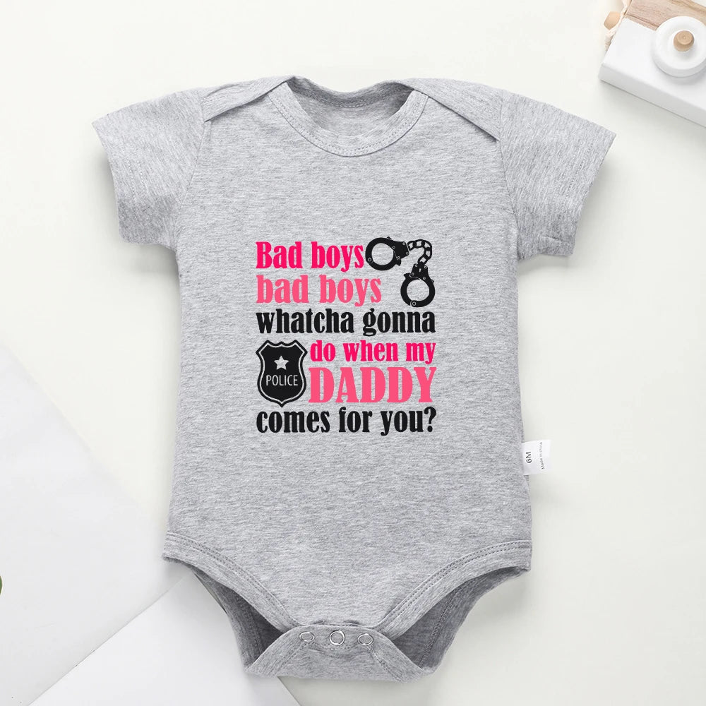 Baby Girl and Boy Bodysuit White Cotton Cozy Newborn Onesie Pajamas Cartoon Creative Cute Toddler Jumpsuit Multi Color Clothes