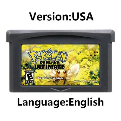 GBA Game Cartridge (32-bit, Pokemon Series, Odyssey Cloud White, FireRed & Silver Rival Rom Hack)