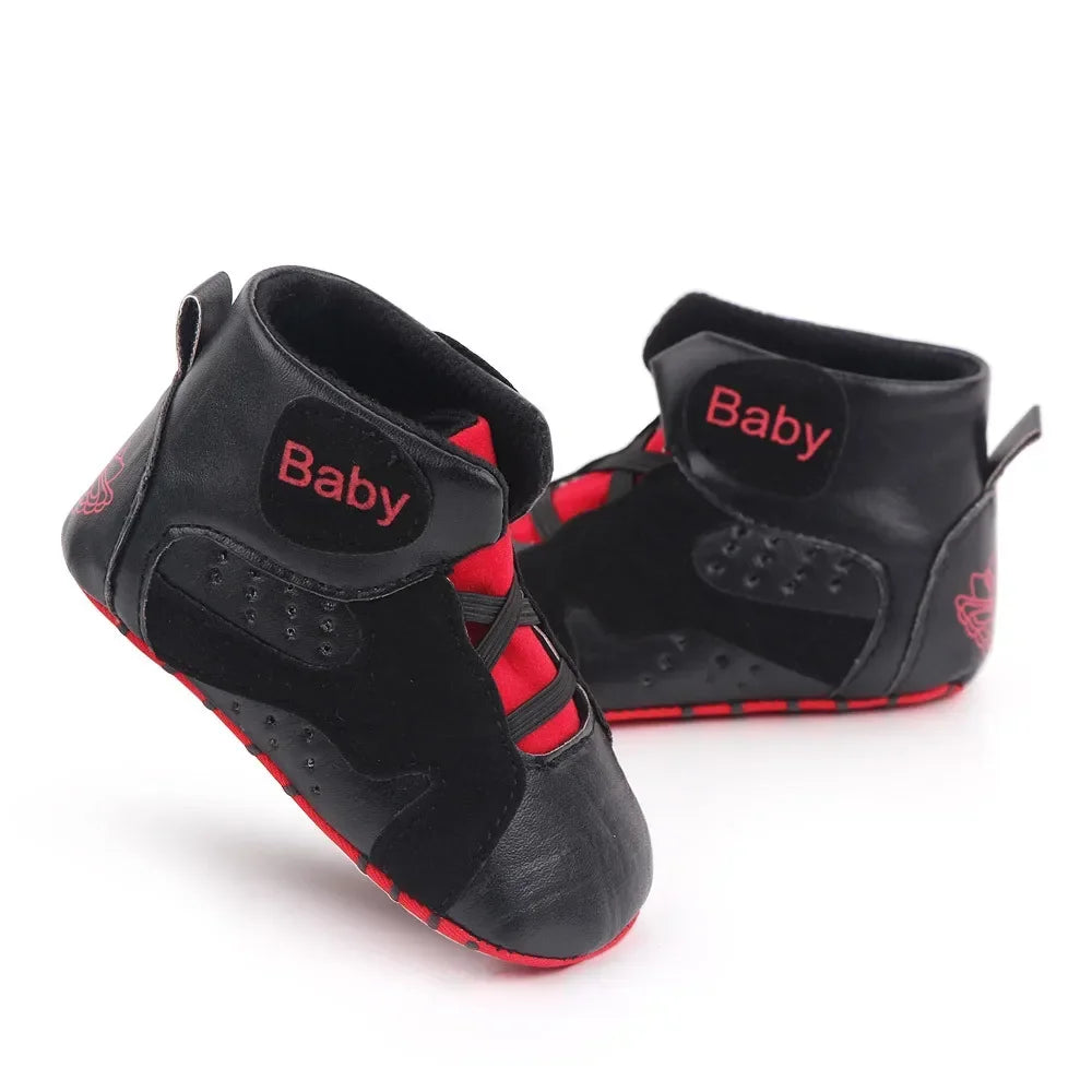 Meckior Baby Boys Girls Sneakers Soft Bottom Non-Slip Soccer Basketball Sports Shoes First Walker Crib Shoes