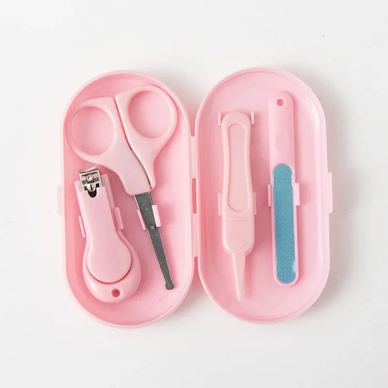 4pcs/set Baby Nail Clipper Set, Children Kids Nail Cutter Scissors, Files Small Nail Trimmer, Baby Nails Care Tools