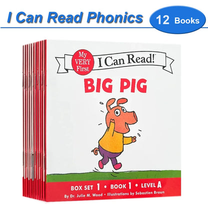 I Can Read Phonics – 12-Book Set, My Very First Picture Books for Kids and Babies Montessori Reading Story Collection