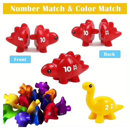 Dinosaur Alphabet and Number Matching Montessori Toy