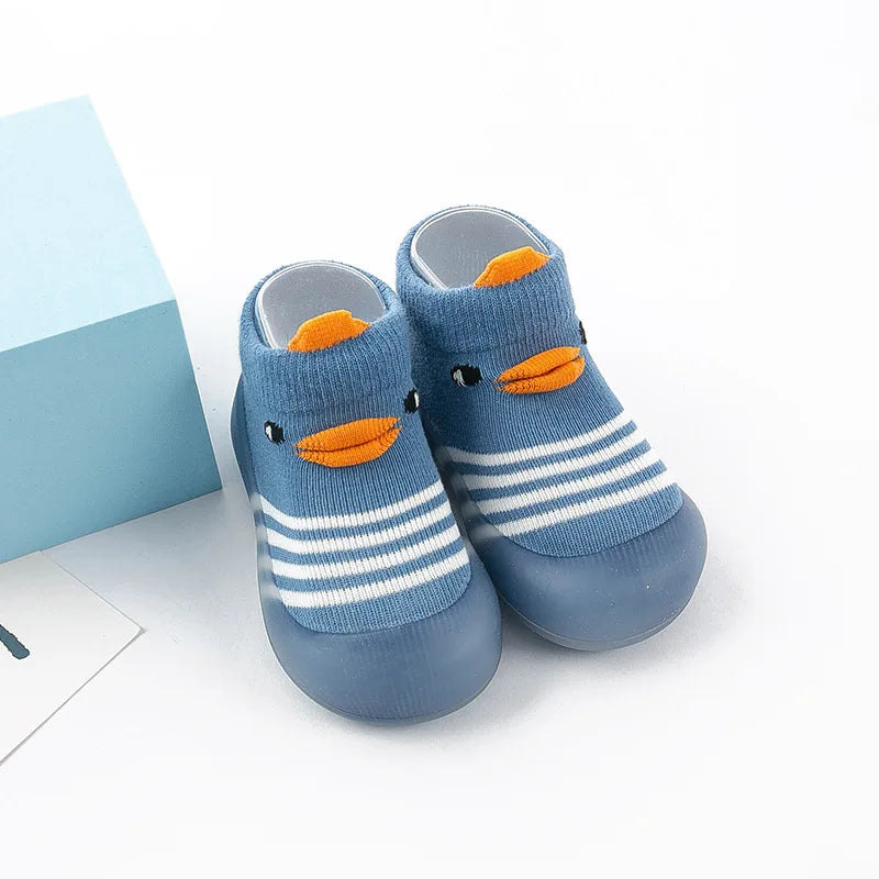 Baby Socks Shoes – Cute Cartoon Boy & Girl Infant Shoes, Soft Rubber Sole First Walker Booties for Toddlers