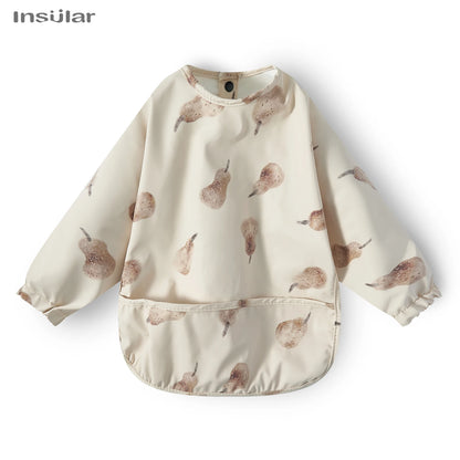 Waterproof Long-Sleeve Baby Bib with Pocket – Full-Cover Feeding Apron for Mess-Free Mealtime - Kidzy Market