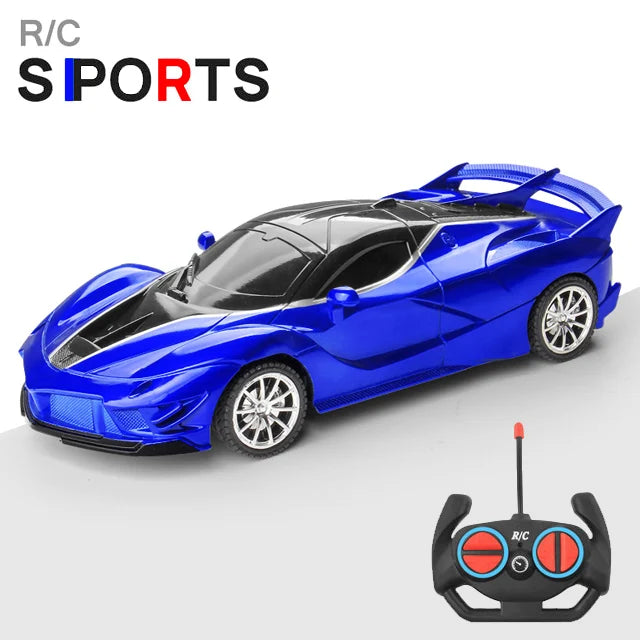 1/18 RC Car with LED Lights and 2.4G Remote Control High-Speed Drift