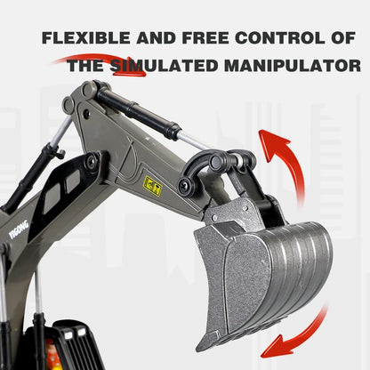 2.4G RC Excavator Dumper Car Remote Control Crawler Bulldozer Toy