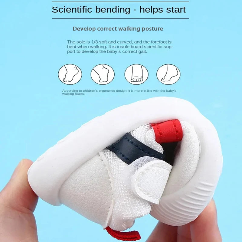 Baby Toddler Shoes Four Seasons 0-3 Year Old Children's Soft Sole Non-Slip Shoes Girl Boy Mesh Breathable Walking Shoes