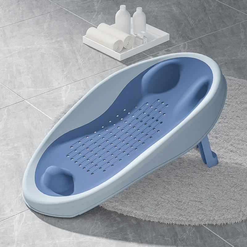 Foldable Baby Bath Seat Non-Slip PP Shower Net Support Ergonomic Backrest