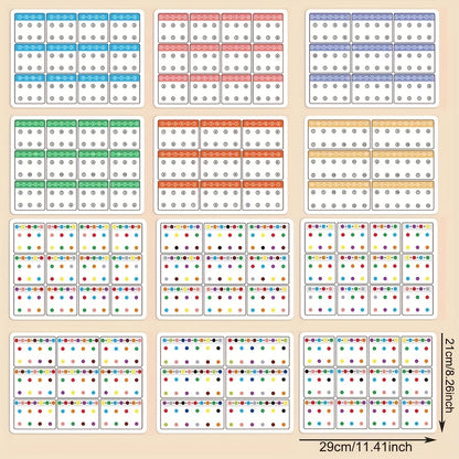 Visual Tracking and Attention Training Cards for Kids, Color and Number Recognition, Memory Improvement Gift