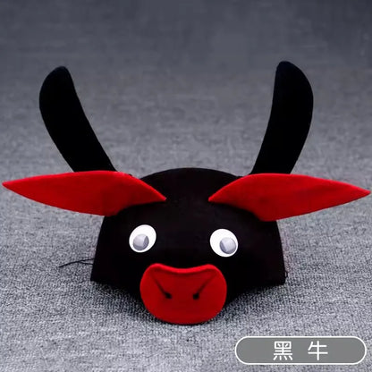Kids Forest Animal Felt Party Hat – Duck, Bird & Rabbit Carnival Cap | Children's Day Party Costume