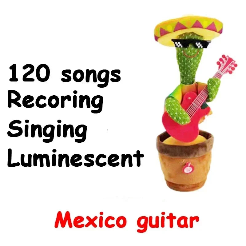 Talking Cactus Toy Rechargeable with Record and Repeat Voice Changer for Kids Spanish English Arabic