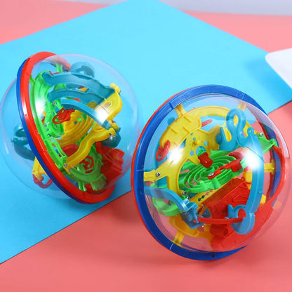 Maze Ball Mini 3D Magic Puzzle – IQ Labyrinth Game with Display Stand for Kids and Adults