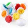 12 Matching Eggs Montessori Sensory Toy – Easter Chicken Color and Shape Sorting Educational Toy for Kids Gifts