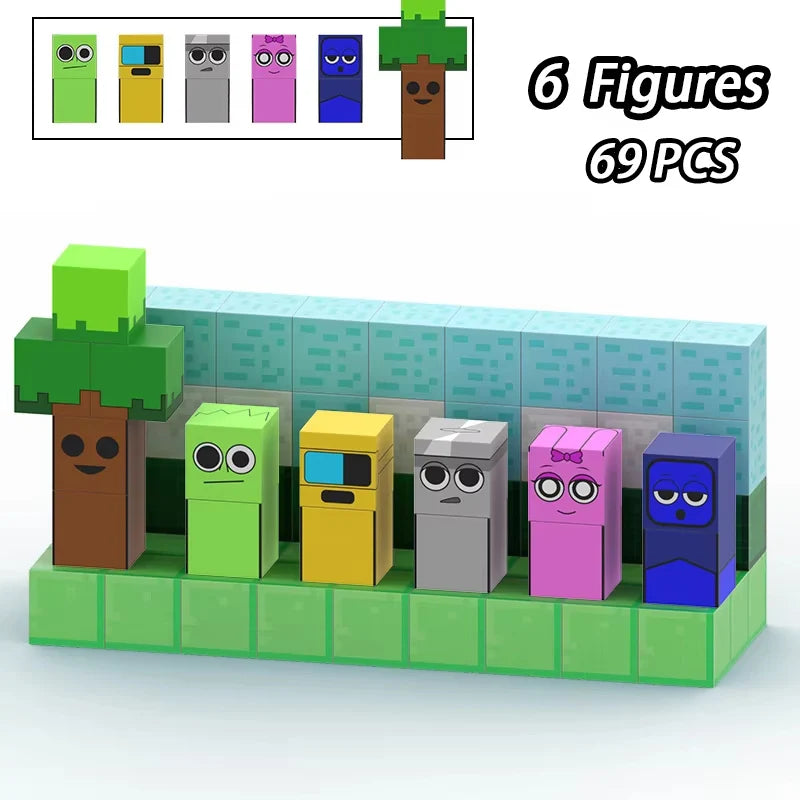 Sprunki Magnetic Building Block Cube Mine World Set for Kids 3+