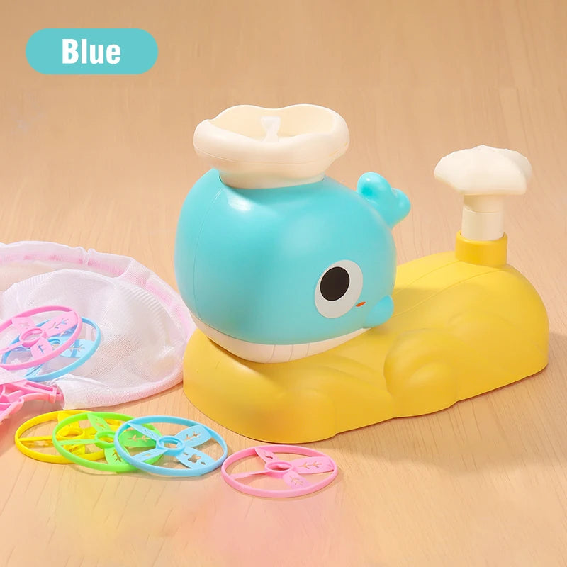 Flying Disc Launcher Toy Foot Launcher for Kids Outdoor Soaring Flying Saucer Sports Game Gift
