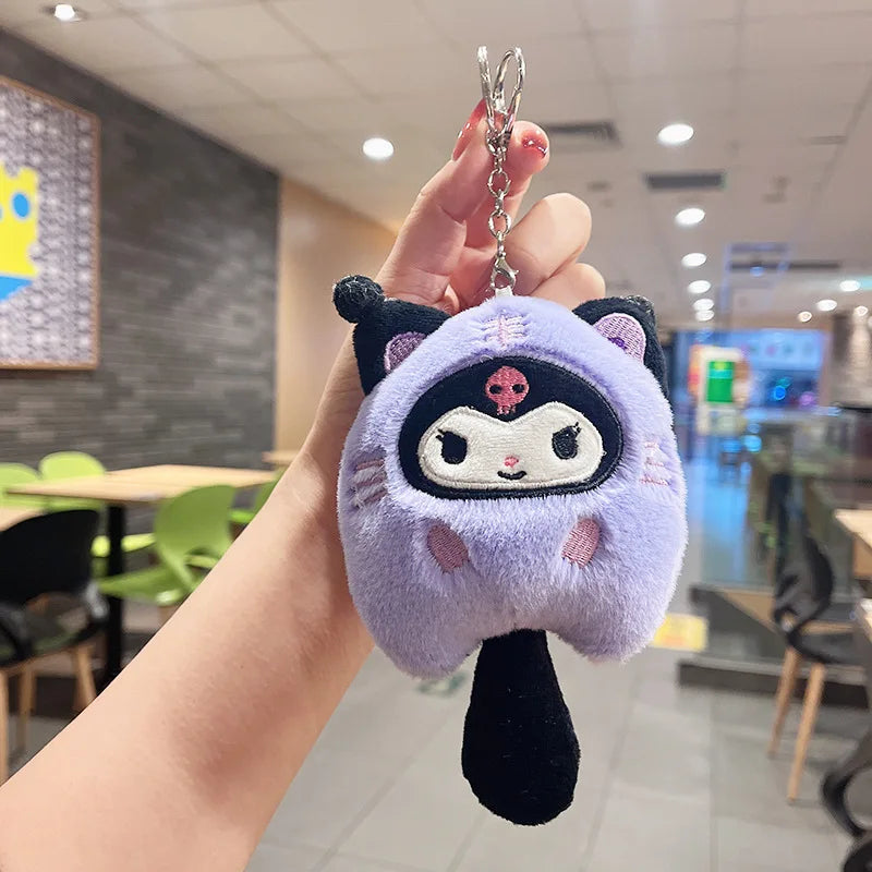 Sanrio Plush Doll Keychain – Melody, Cinnamoroll, Pochacco Bag Pendant for Kids and Girls