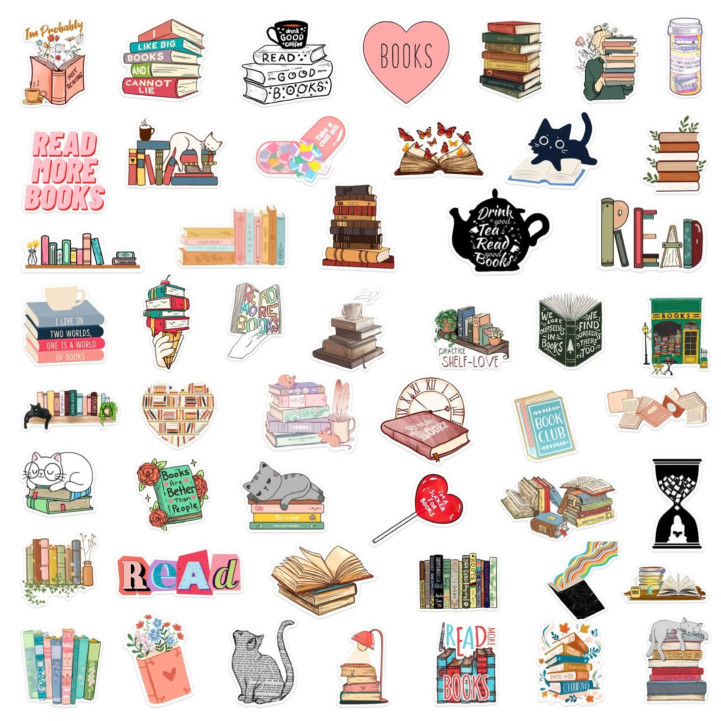10/50/100pcs Dark Romance Bookish Stickers – Aesthetic Decals for Kindle, iPad, Phones, Laptops, and Diaries