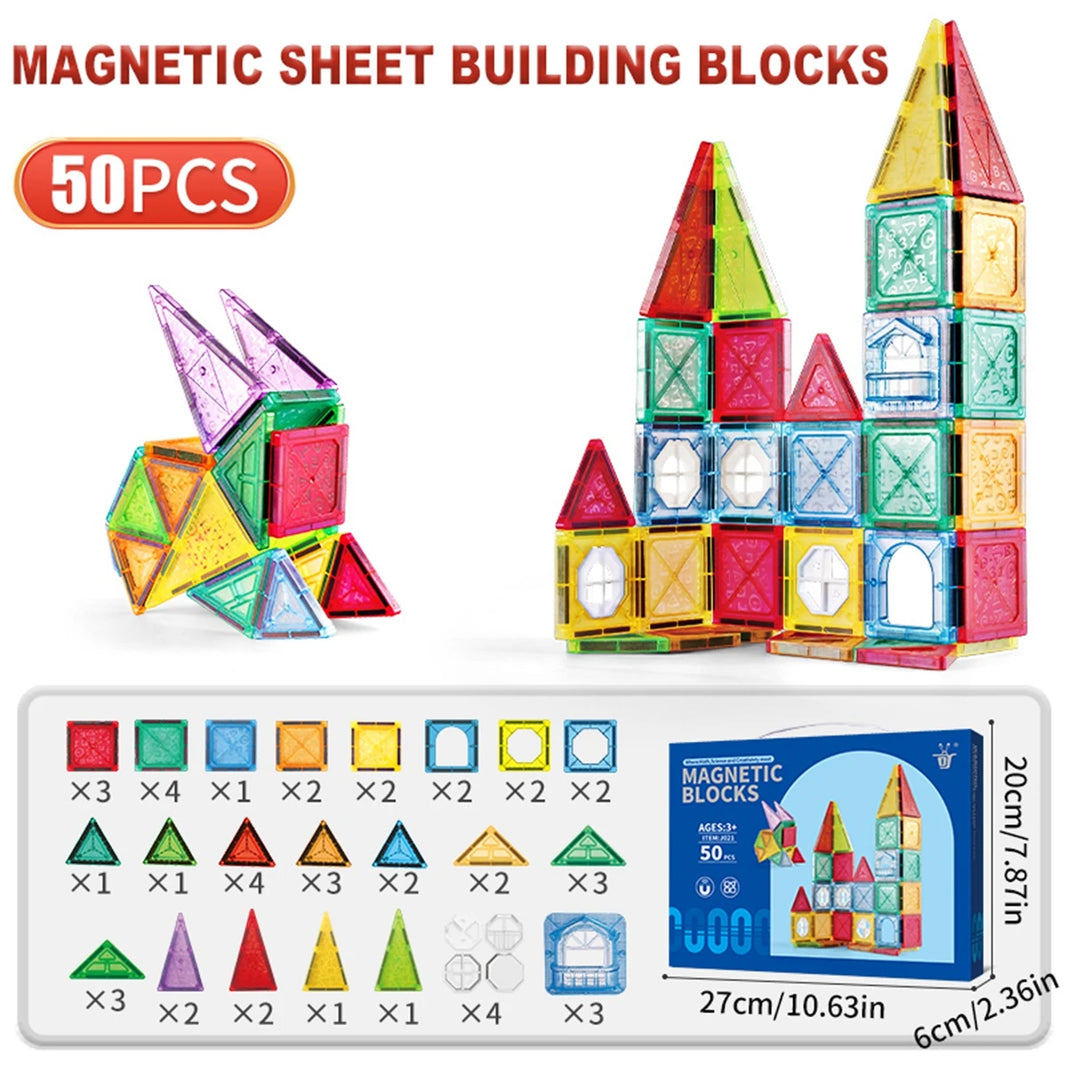 Magnetic Tiles Building Blocks Toy for Kids Ages 3 to 8+