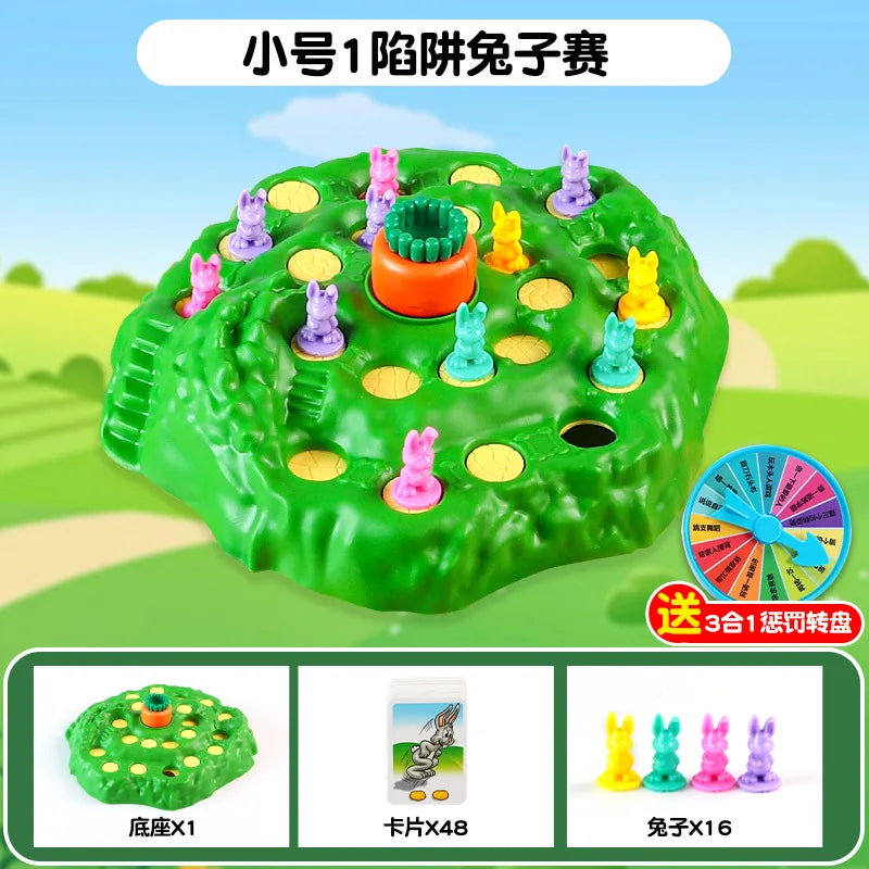 Rabbit Trap Puzzle Toy – Dual Play Multiplayer Board Game for Kids, Parent-Child Interactive Strategy Game