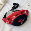 Kids Dinosaur Waist Bag High Capacity Crossbody Chest Pouch Zipper Travel Bag for Boys & Girls