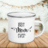 Best Mom/Dad Ever Enamel Mug - Funny 'Best Mom/Dad Ever' Coffee & Tea Cup with Handle - Gift for Mom & Dad