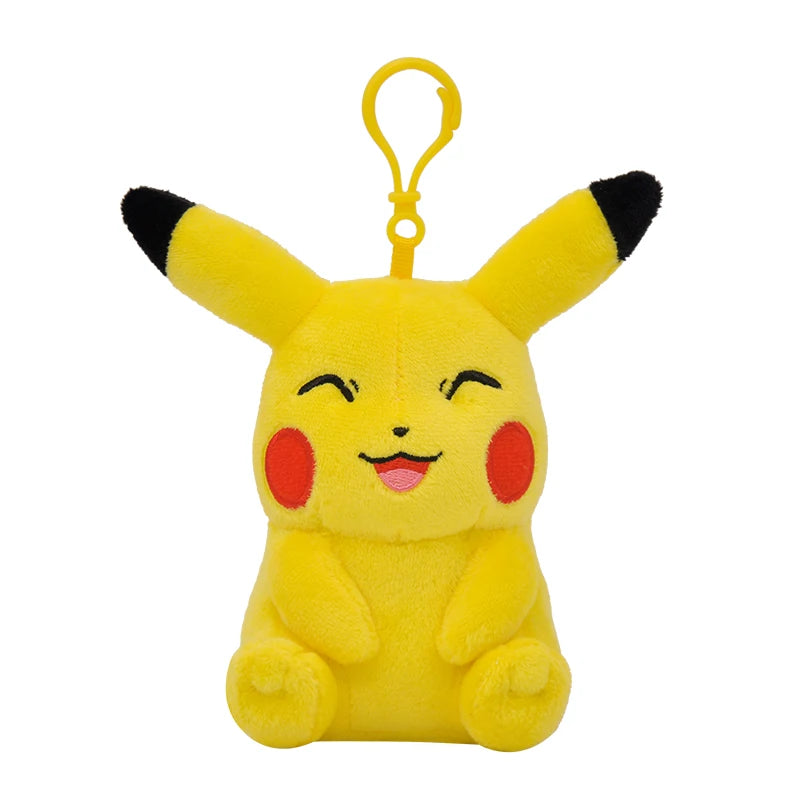 Anime Pokemon Pikachu Mew Snorlax Eevee Bulbasaur Psyduck Plush Backpack Pendant Keychain Gift