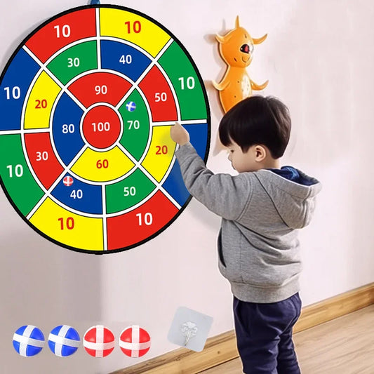 12 Ball Sticky Dart Board Set – Large 66cm Target, Indoor/Outdoor Parent-Child Interactive Party Game Toy