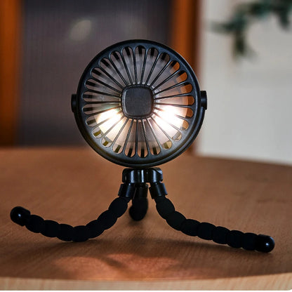Portable Cart Stroller Fan Clip-On for Baby 600mAh USB Rechargeable Handheld Electric Fan with 3 Speeds for Home and Outdoor Use