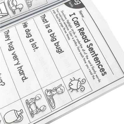 Kids English Phonics Exercise Book – I Can Read Sentences Educational Workbook for Children Montessori Teaching Aid