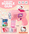 MINISO Hello Kitty Battery-Powered Bubble Gun Toy - Rocket Launcher Bubble Machine (Requires 4 AA Batteries, No Bubble Solution Included)
