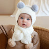 Baby Winter Hat and Scarf Set – Warm Coral Fleece Beanie With Neck Warmer for Toddler Boys & Girls