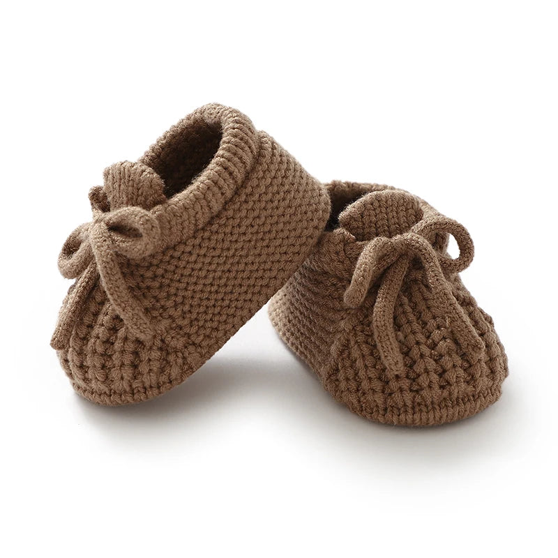 Baby Shoes Knitted Newborn Footwear – 0-18M Warm First Boots for Boys & Girls, Solid Toddler Kid Accessories