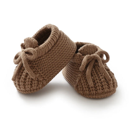 Baby Shoes Knitted Newborn Footwear – 0-18M Warm First Boots for Boys & Girls, Solid Toddler Kid Accessories