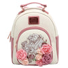 PU Leather Stitch Scrump Plush Mini Backpack – Beauty and the Beast Cogsworth Double Shoulder Bag