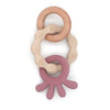 TYRY.HU Baby Small Rabbit Wooden Rattle & Teether - Mobile Pram Crib Ring, DIY Crochet Rattle Soother Bracelet | BPA-Free
