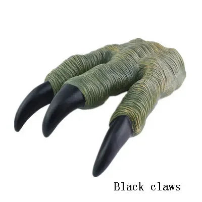Soft Vinyl Dinosaur Hand Puppet, Rubber Animal Head Toy Glove Gift for Halloween