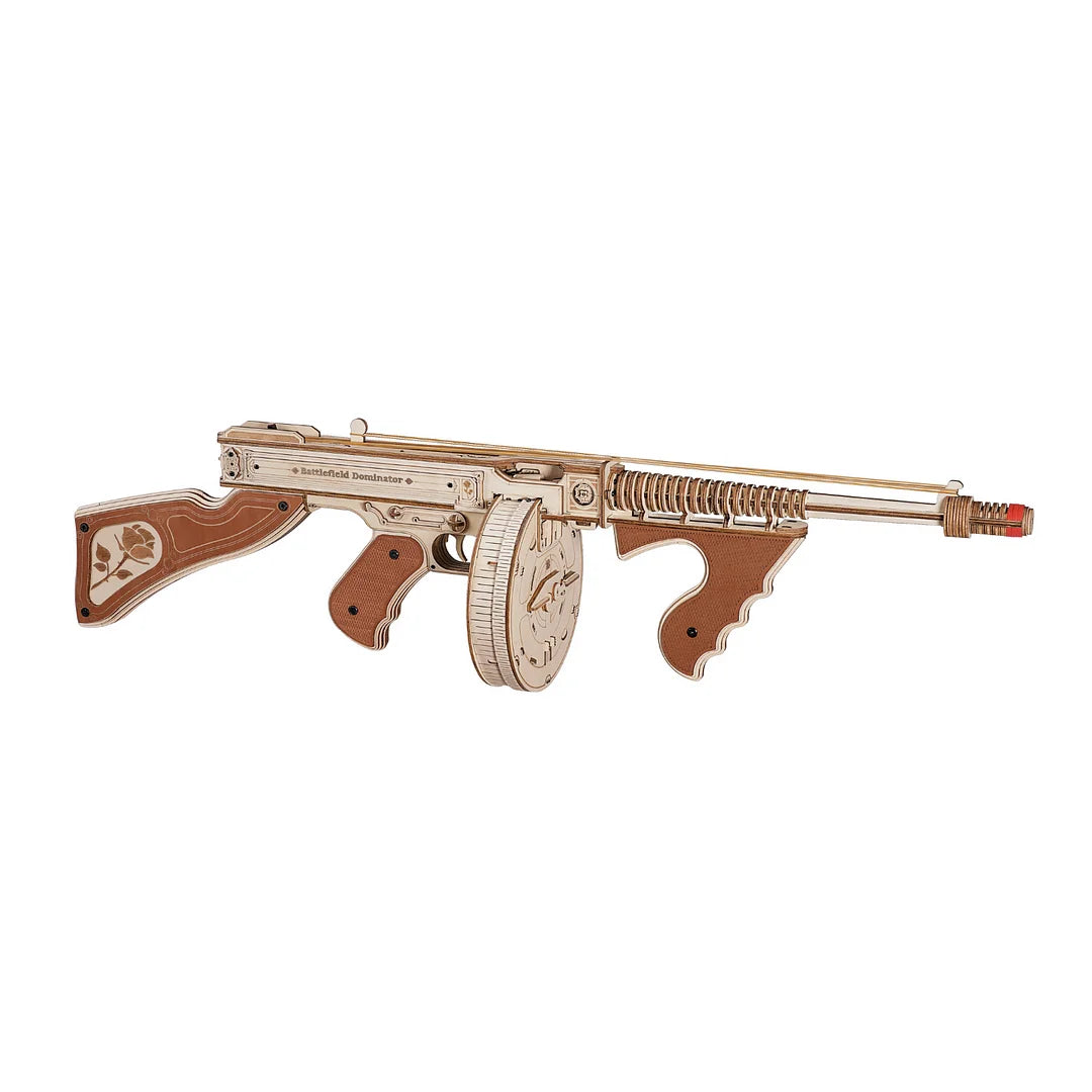 Robotime ROKR Thompson Submachine Gun Toy – 3D Wooden Puzzle, Easy Assembly Building Block Set for Adults and Teens, LQB01