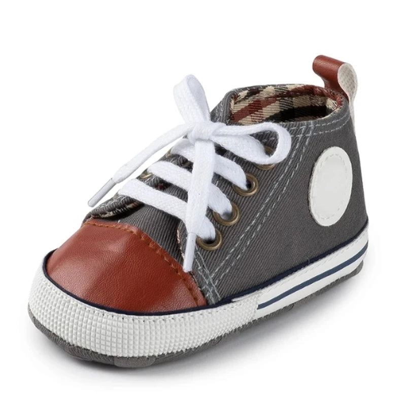 New Baby Shoes Boys Girls Classic Canvas Casual Sneakers Newborn First Walker Toddler Soft Sole Non-Slip Walking Shoes