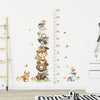 3-Pack Cartoon Animal Height Ruler Wall Stickers - Waterproof Removable PVC Growth Chart for Kids Room, Nursery & Playroom
