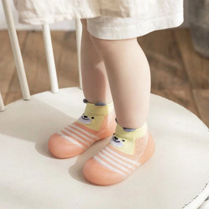 Baby Non-Slip Floor Socks – Animal Pattern Cotton Shoes with Silicone Sole (Breathable & Cute for Toddlers)