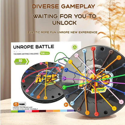 Hot Kid Rope Knots Puzzle Board Game Colorful Twisted Connected Ropes Parent-Child Interactive Toy Birthday Gift