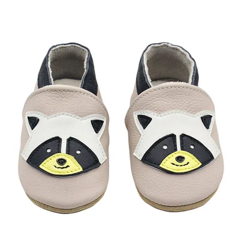 Toddler Baby Shoes – Newborn Infant Boys & Girls Soft Genuine Cowhide Moccasins, First Walkers, Skid-Proof (0-24M)
