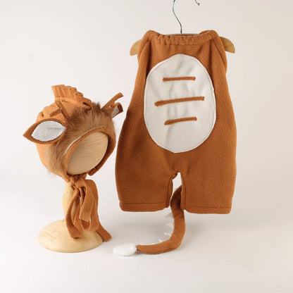 Baby Photography Clothes Set Soft Fabric Sewing Dragon Outfit Baby Boy Romper and Hat Newborn Photography Props