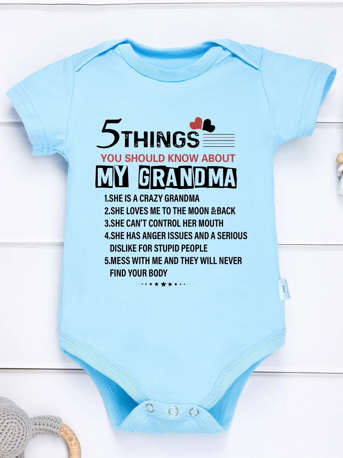 5 Things You Should Know About My Grandma Print Baby Bodysuit – Trendy Newborn One-Piece, Boy Girl Romper, Infant Jumpsuit, Toddler Clothes