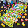 Montessori Wooden Math Toy – Busy Board with Counting, Shape, Color Matching, and Fishing Puzzle for Kids