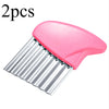 Crinkle Wavy Slicer Knife - Stainless Steel Waffle Fry Cutter for Vegetables and Potatoes