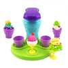 3D Color Clay Toy - Kids Pretend Play Ice Cream Maker, Burger, Noodle Plasticine Toy with Mold