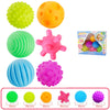 6-Pack Textured Montessori Sensory Balls for Babies Soft Tactile Massage & Teether Toy